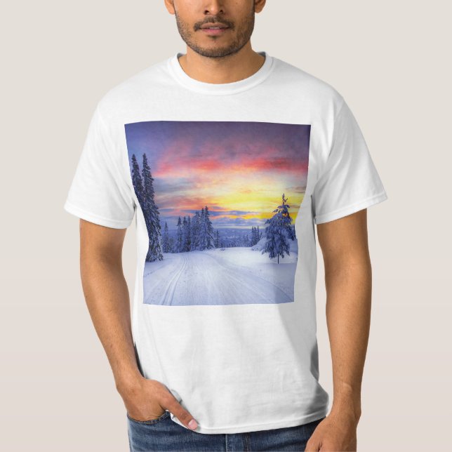 T-shirt Paysage hivernal (Devant)