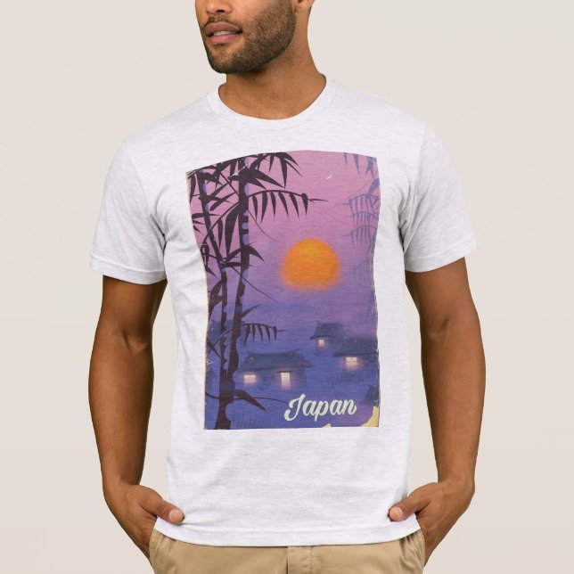 T-shirt Paysage japonais soleil couchant (Devant)