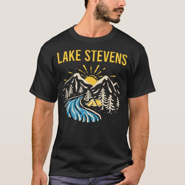 T-shirt Paysage naturel Lac Stevens (Devant)
