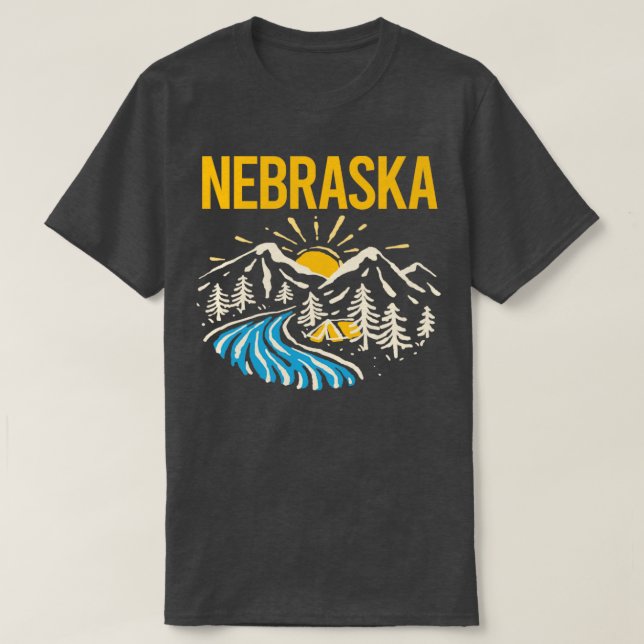 T-shirt Paysage naturel Nebraska  (Design devant)