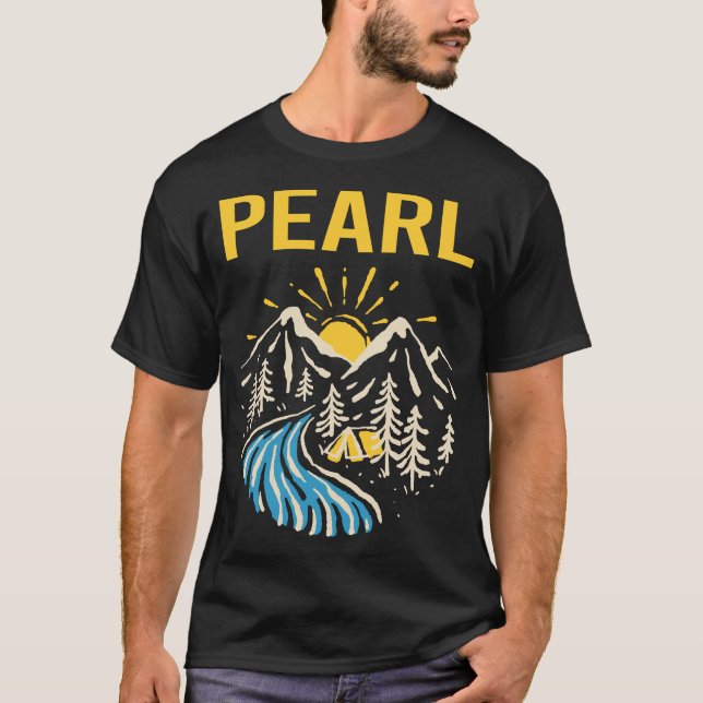 T-shirt Paysage naturel Perle (Devant)