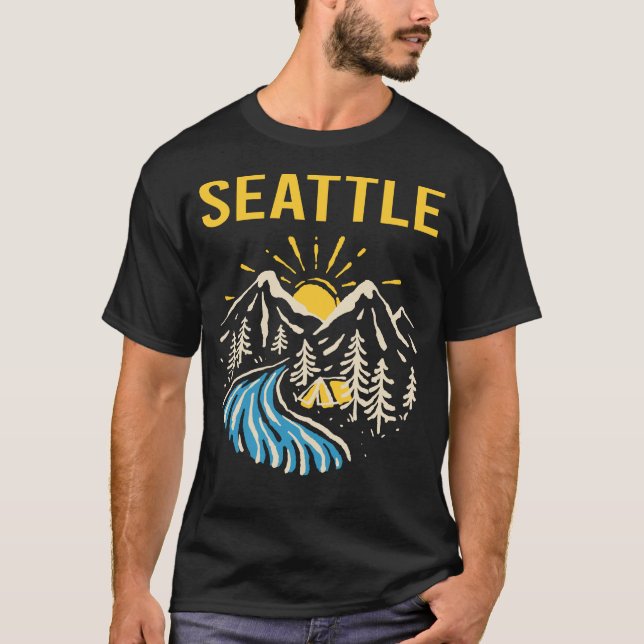 T-shirt Paysage naturel Seattle (Devant)