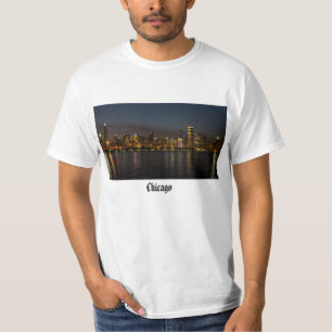 T-shirt Paysage nocturne de la ville de Chicago