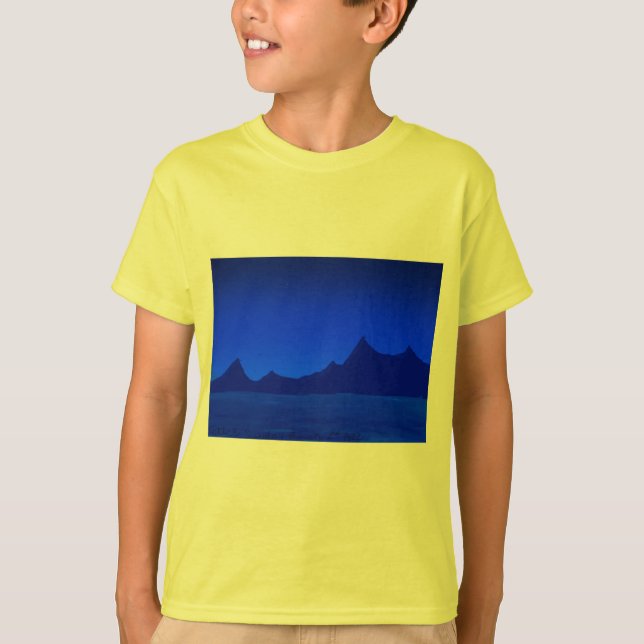 T-shirt paysage nocturne- nuit étoilée- design par MatiChi (Devant)
