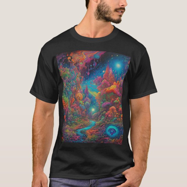 T-shirt Paysage psychédélique  (Devant)