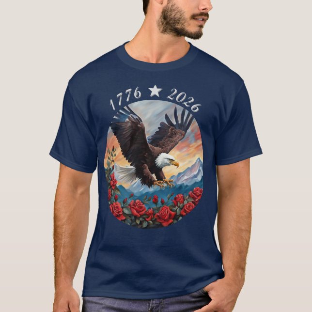 T-Shirt Paysage Roses Aigle 250e Anniversaire (Devant)
