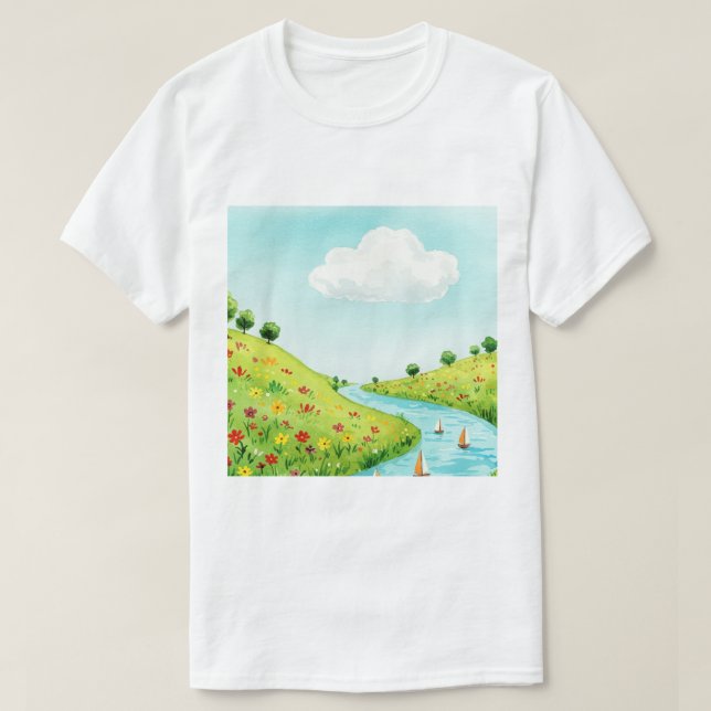T-shirt Paysage rural (Design devant)