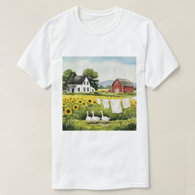 T-shirt Paysage rural (Design devant)