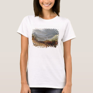 T-shirt Paysage rural avec un agriculteur mettant un frein
