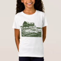 Paysage rural maison de ferme de style coupe