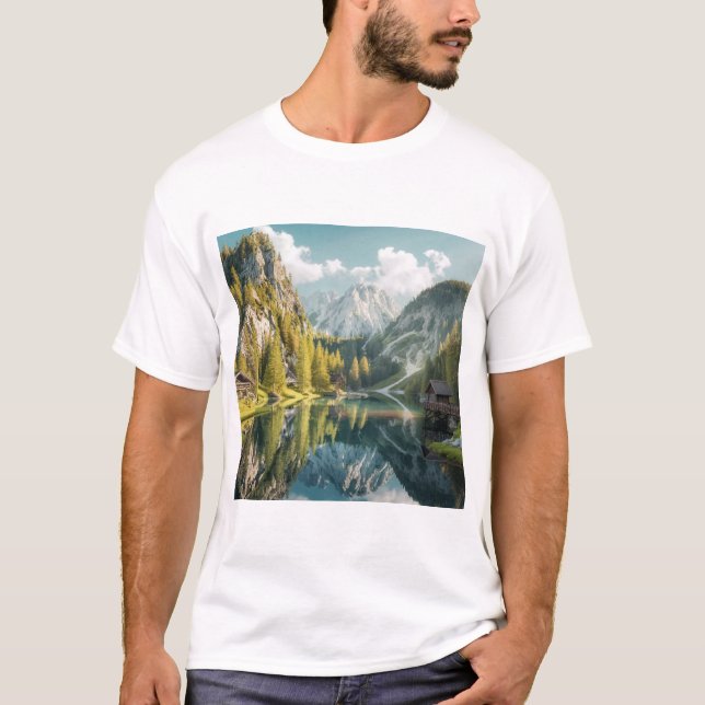 T-shirt Paysage serène (Devant)