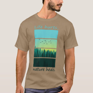 T-shirt Paysage symbolique avec citation quotLa vie fait m