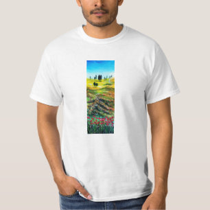 T-SHIRT PAYSAGE TOSCANE AVEC POPIES