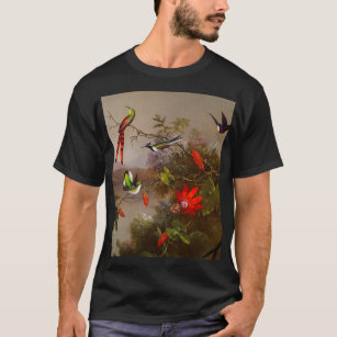 T-shirt Paysage tropical avec dix colibris