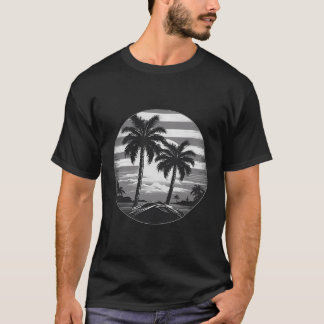 T-shirt Paysage tropical Palmiers Design élégant