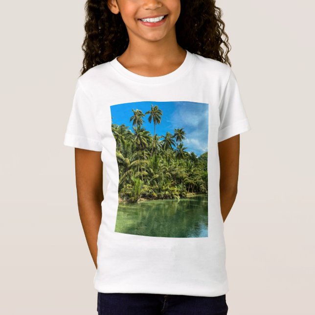 T-Shirt Paysage tropical, philippines, Kawasan falls Cas (Devant)