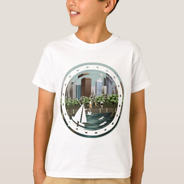 T-shirt Paysage urbain (Devant)
