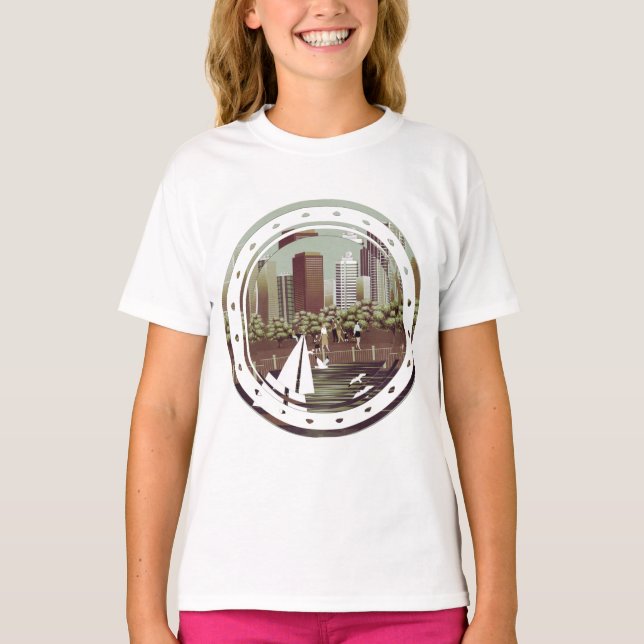 T-shirt paysage urbain (Devant)