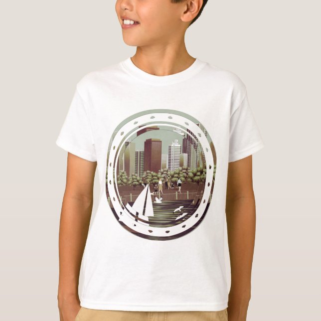 T-shirt paysage urbain (Devant)