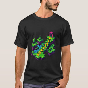 T-shirt Paysage urbain 8 bits de Retro Arcade Pixels City 