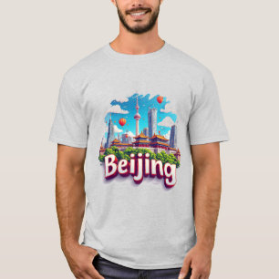 T-shirt Paysage urbain coloré de Pékin