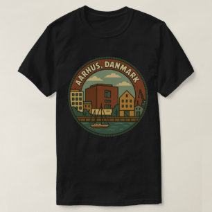 T-shirt Paysage urbain d'Aarhus Danemark
