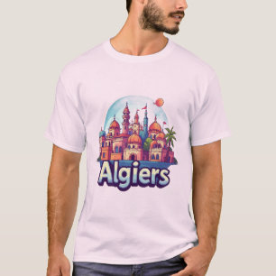 T-shirt Paysage urbain d'Alger avec des dômes historiques
