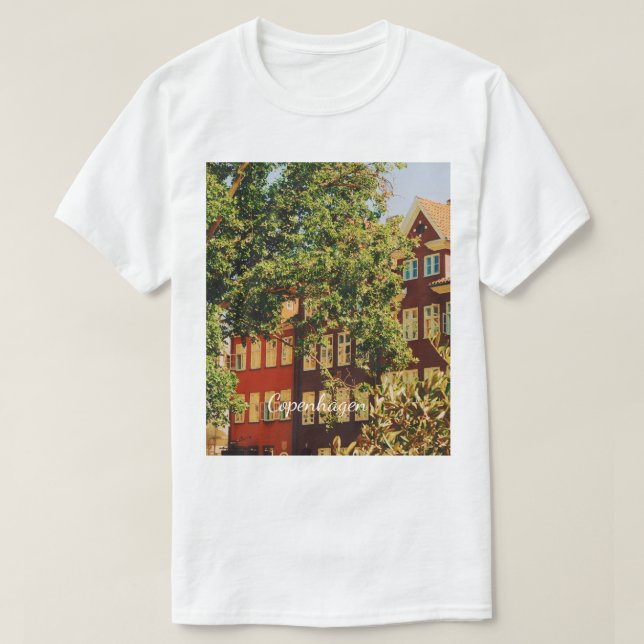 T-shirt Paysage urbain de Copenhague - Danemark (Design devant)