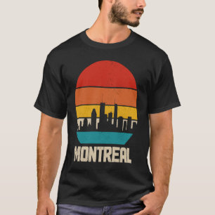 T-shirt Paysage urbain de Montréal Québec Canada Vintage R