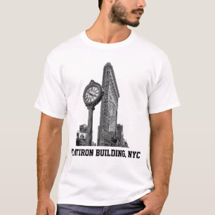 T-shirt Paysage urbain de NYC : bâtiment Flatiron & horlog