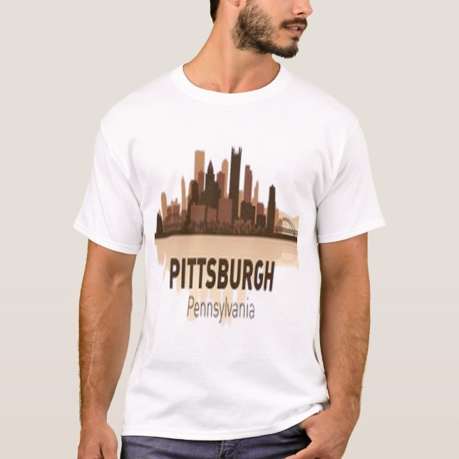 T-shirt Paysage urbain de Pittsburgh (Devant)