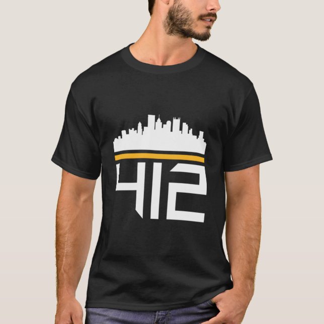 T-shirt Paysage urbain de Pittsburgh 412 (Devant)