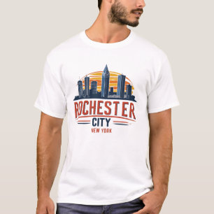 T-shirt Paysage urbain de Rochester, État de New York, Éta