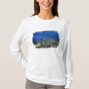 T-shirt Paysage urbain de Singapour la nuit, Singapour