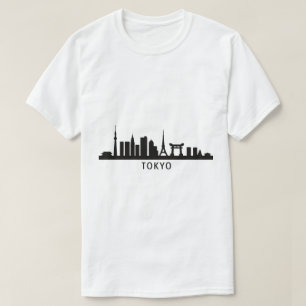 T-shirt Paysage urbain du Japon   Silhouette de la skyline