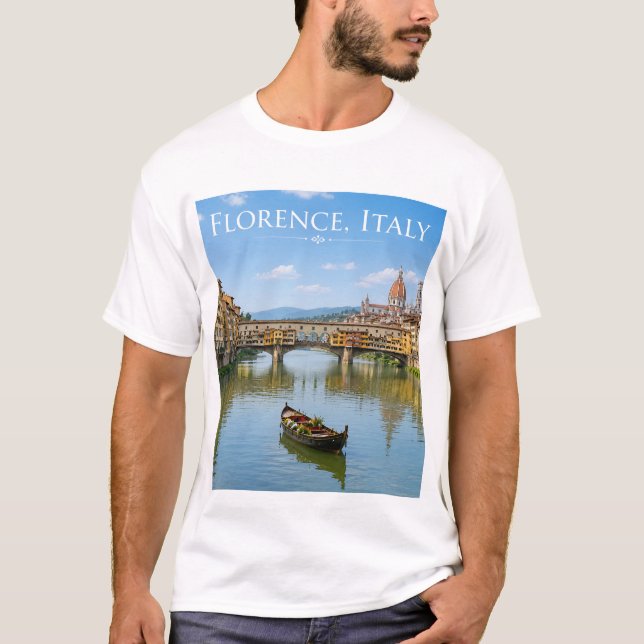 T-shirt Paysage urbain romantique du Ponte Vecchio (Devant)