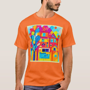 T-shirt Paysage Urbain Vibrant Rêveur Art