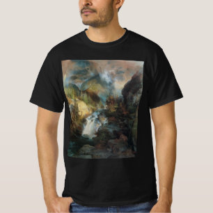 T-shirt Paysage vintage Cascade dans les montagnes par Mor