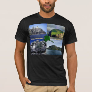 T-shirt Paysages rocheux du collage de l'Alaska