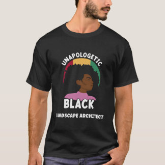 T-shirt Paysagiste Afro Junent noir sans excuses