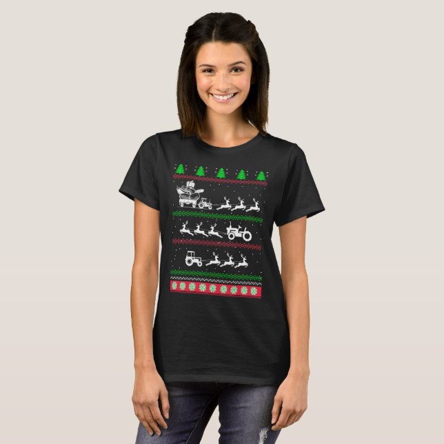 T-shirt paysan de Noël laid (Devant entier)