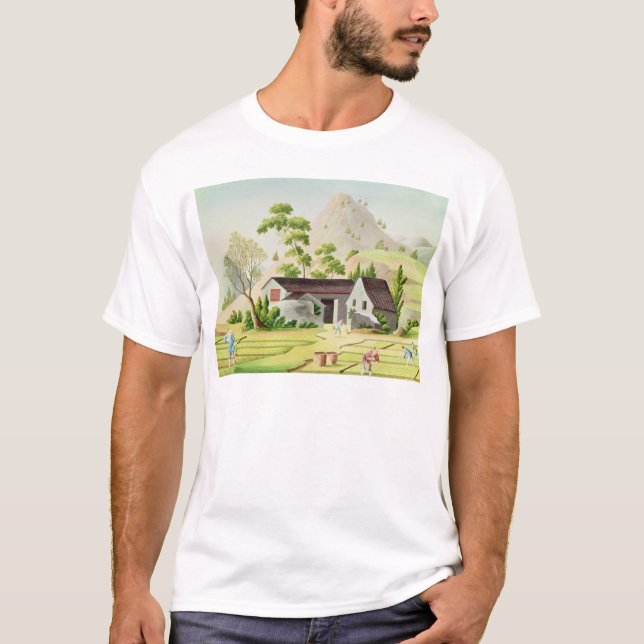 T-shirt Paysans dans les rizières (Devant)