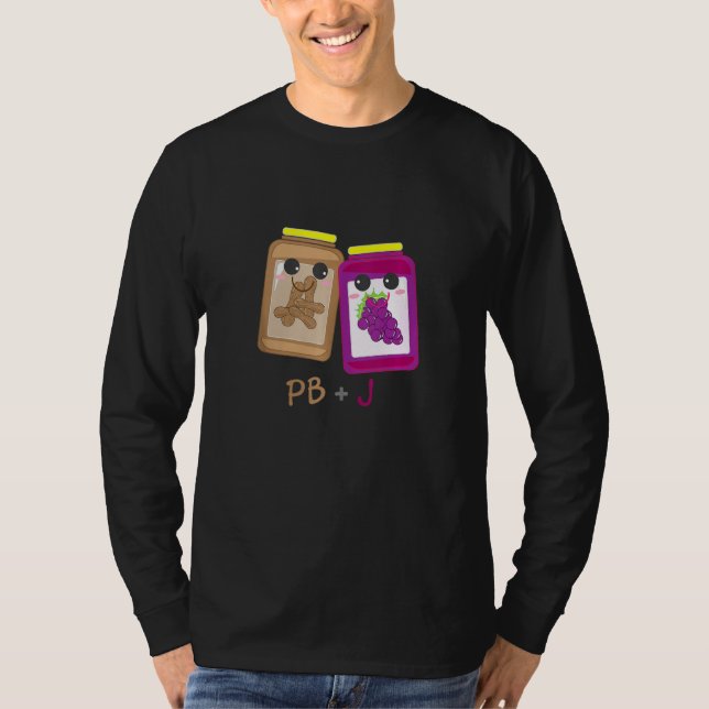 T-shirt Pb+j Beurre d'arachide mignonne et costume de jell (Devant)