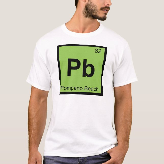 T-shirt Pb - Pompano Beach Floride Symbole de la chimie (Devant)