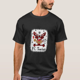 T-shirt PbE7 PE Enseignant Reindeer Noël Joyeux Noël PE T