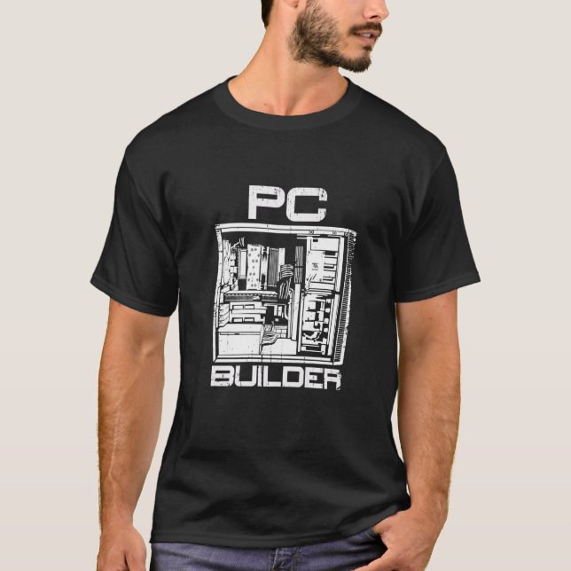 T-shirt PC Builder Informatique Expert Technologie de l'in (Devant)