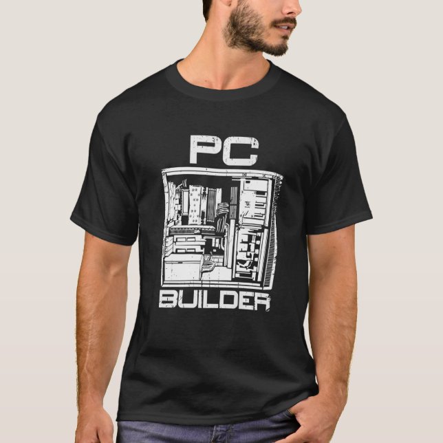 T-shirt PC Builder Informatique Expert Technologie de l'in (Devant)