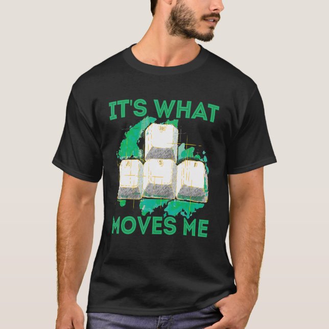 T-shirt PC Gamer Ordinateur Jeu WASD Clavier C'est ce que  (Devant)
