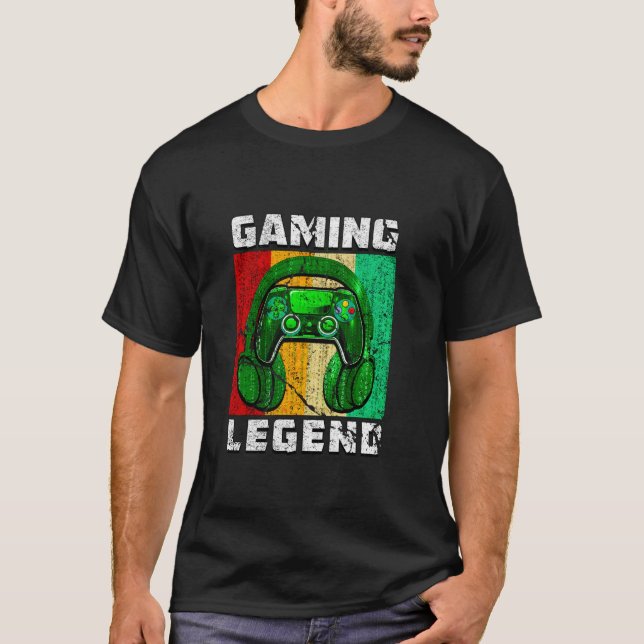 T-shirt PC Gaming Legend Cadeau Son Frère Jeux Vidéo Ado (Devant)