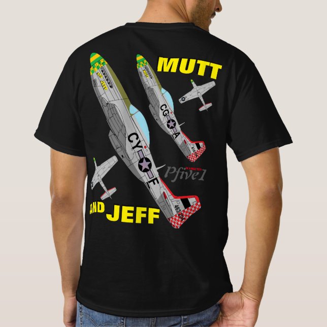 T-shirt Pcinq1 P-51 "Mutt and Jeff" 3e Force de scoutisme  (Dos)